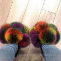 QZTX10 Pantuflas con pompones marroquíes y pantuflas con pompones de bolas de hilo